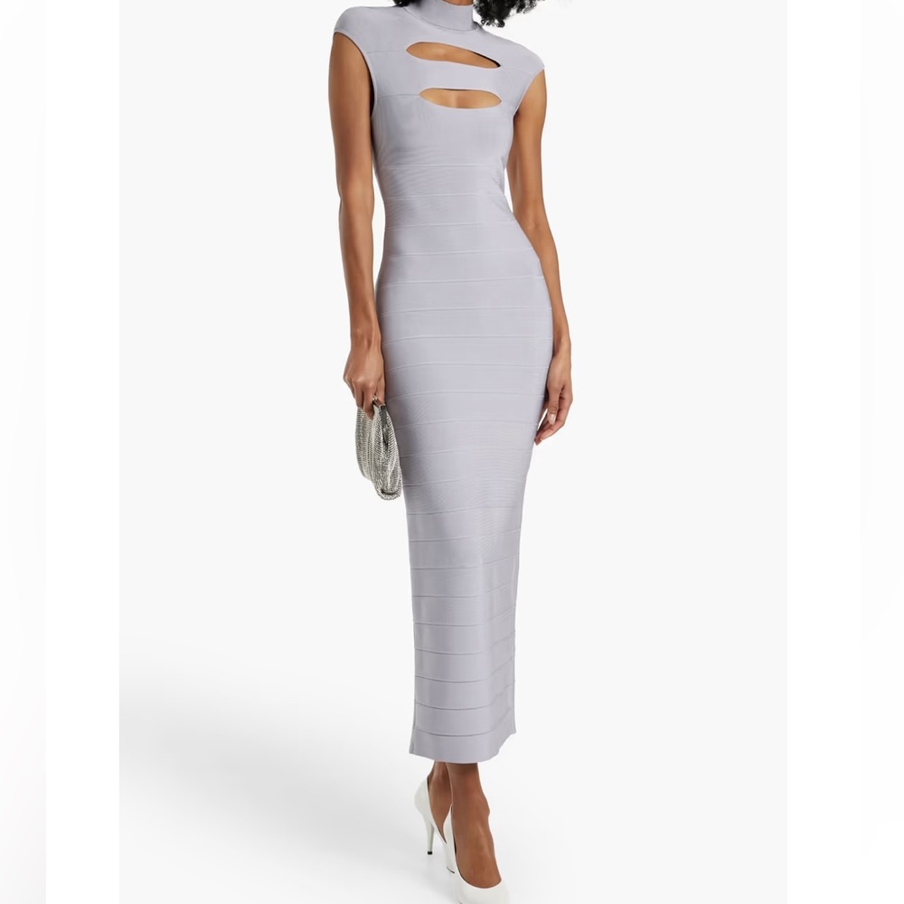 Grey Herve léger 2023 slit dress